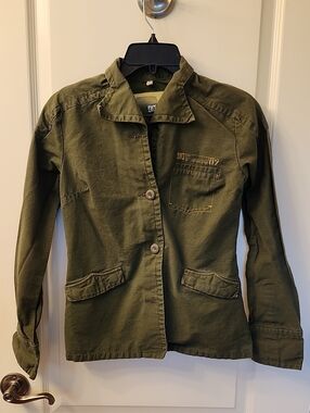 DC Women's Olive Green Utility Jacket, Y2K, Size XS - VINTAGE